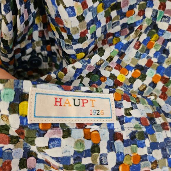Haupt Mens Multicolor Button Down Shirt - Picture 5 of 7